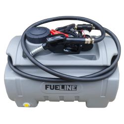 Fueline 100L poly diesel ute tank complete with 12V pump, 4m hose and automatic nozzle.
