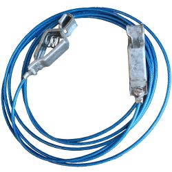 1 metre static bonding lead and twin alligator clips for decanting flammables