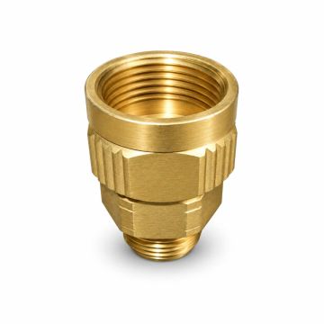 3/4" BSP Male - 1" Female BSP Straight plane swivel.All brass