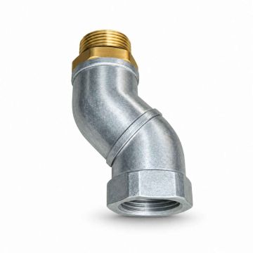 3/4" Male-Female twin plane swivel BSP thread.