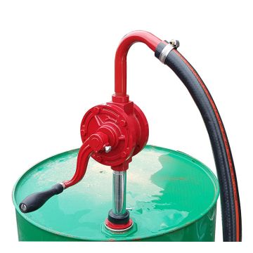Cast iron rotary pump with viton seals, suction and hose with spout for unleaded petrol