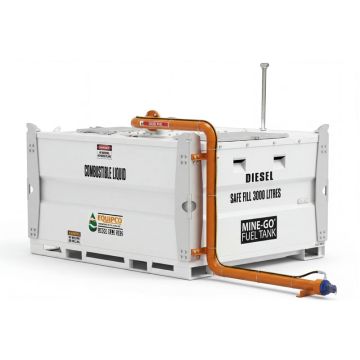 New design 3000 litre Mine-Go self bunded fuel tank for combustible liquids
