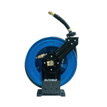 Oilsfield spring rewind diesel fuel hose reel.Double post HD Design