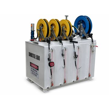 Equipco Service Truck Tank with 4 compartments for diesel-oils-coolants-waste oil.