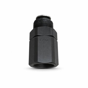 1 1/4" (32mm) BSP swivel with check valve.