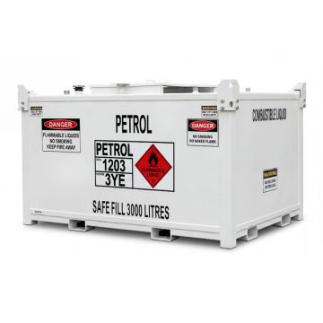 3000 Litre self bunded petrol tank with fill hatch